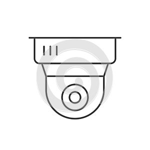 Dome security camera line icon
