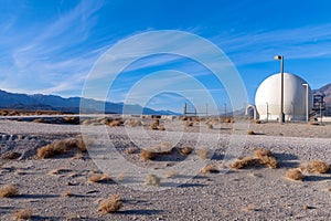 Dome shaped building, part of the Owens Lake Project in California, USA