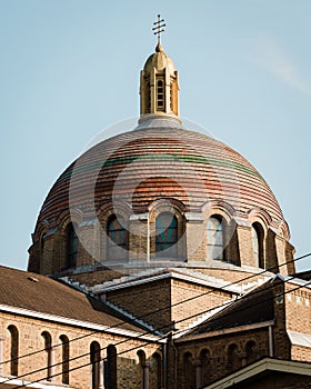 Dome of St. Marys Byzantine Catholic Church, in Cambria City Historic District, Johnstown, Pennsylvania