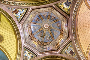 Dome Stained Glass Angels Temple of Belen Guanajuato Mexico photo