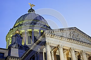 Dome of State Capitol Building in Jackson