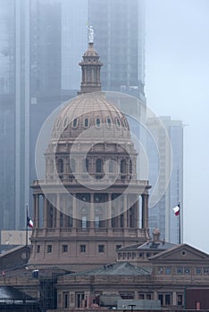 Dome of the Texas Capitol on a Stormy Day