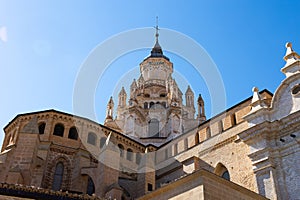 Dome tower of ancient Cathedral Santa Maria de Huerta in Tarazona photo