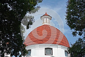 The dome and tower of Blenduk Church