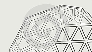 Dome with triangles pattern, architectural structure and geometric design vector design Generative AI