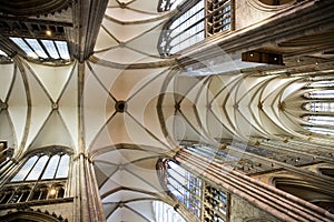 Dome vault of gothic Dom in Cologne
