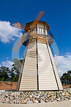 The dome wind turbines.