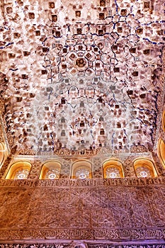 Domed Ceiling Sala de los Reyes Alhambra Granada Spain photo