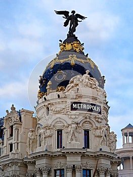 Domed Metropolis Building in Madrid Spain