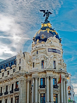 Domed Metropolis Building in Madrid Spain