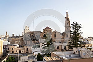 Domed Roman Catholic Monopoli cathedral, Basilica of the Madonna della Madia or Santa Maria della Madia, Monopoli, Bari pr