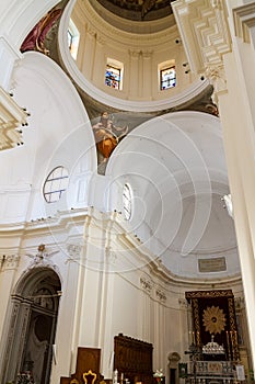 Domed roof and cupola in church