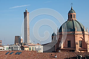 Domed roof of the Sanctuary of Santa Maria della Vita, Bologna Italy.