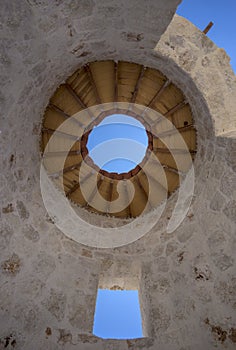 Domed Stone Structure with Open Roof