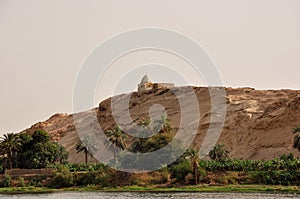 Domed structure on the banks of the Nile in Egypt