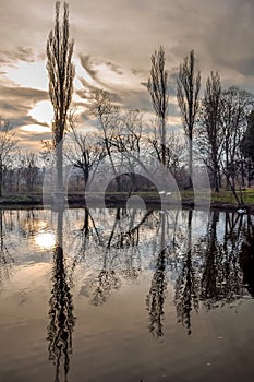 Domeniul Stibei Bucharest Romania beautiful autumn lake reflection forest trees domain