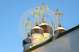 The domes of the ancient Assumption Cathedral. Alexandrov (Alexandrovskaya Sloboda)