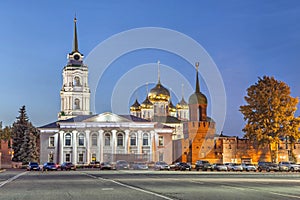 Domes of Assumption Cathedral in Tula, Russia