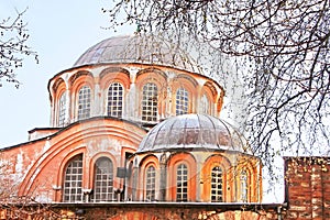 Domes of church of the Holy Savior in Chora, Istanbul, Turkey