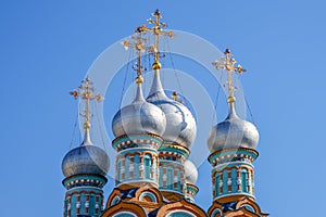 Domes the Church of St. Gregory Neokesariysky in Dermizax â€” an Orthodox Church of Moskvoretsky deanery of Moscow city diocese of