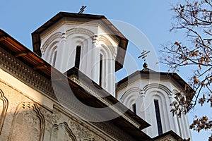 The domes of the Coltea church, in Bucharest photo