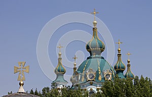 Domes and crosses. Orthodox Church. Ukraine