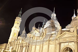 Domes of El Pilar cathedral in Zaragoza