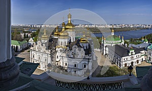 Domes of the Kiev Pechersk Lavra. Kyiv, Ukraine.