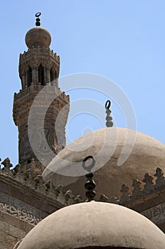 Domes & minaret in cairo