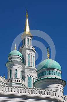 Domes of the Moscow Cathedral mosque, Russia