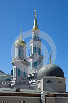 Domes of the Moscow Cathedral mosque, Russia