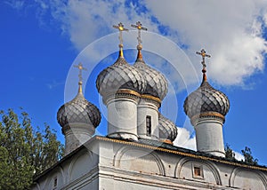 Domes of an old orthodox russian church