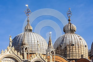 Domes of St. Mark`s basilica Basilica di San Marco in Venice, Italy