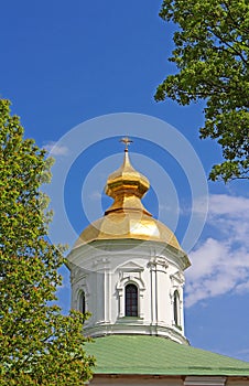 Domes of St. Michael Cathedral of Vydubychi Monastery, Kyiv