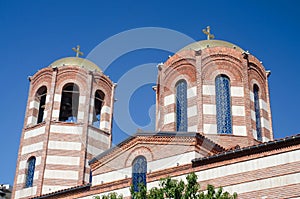 Domes of St.Nicholas Orthodox Church in Batumi,Georgia,Caucasus
