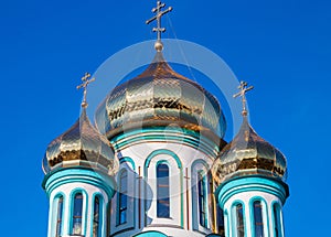 Domes of Vladimir Temple of the city of Kharkiv