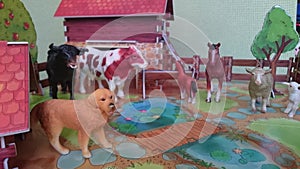 Animal farm diorama display photo