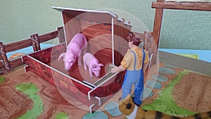 Animal farm diorama display photo