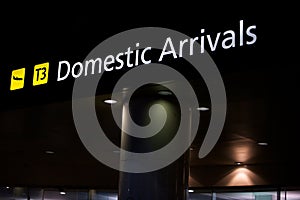 Domestic arrivals airport, transport