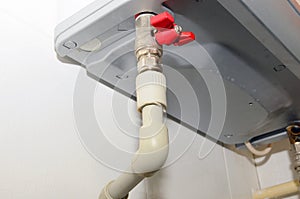 Domestic electric boiler plumbing connections
