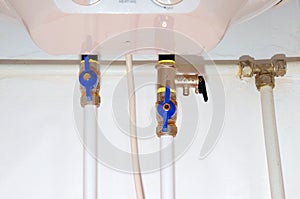 Domestic electric boiler plumbing connections