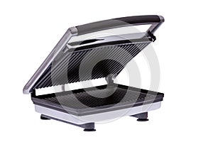 Domestic electric panini maker, angled view