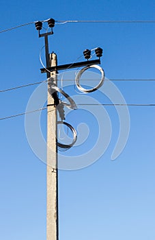 Domestic Electricty Pylon with Cables