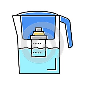 domestic filter water color icon vector illustration