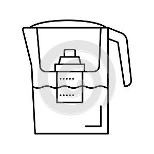domestic filter water line icon vector illustration