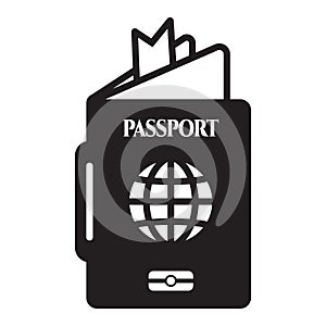 Domestic passport booklet flat icon for apps and websites