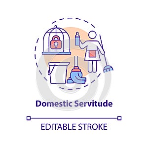 Domestic servitude concept icon