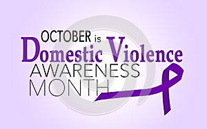 Domestic violence awareness month