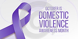 Domestic Violence Awareness Month concept.