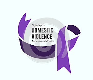 Domestic Violence Awareness Month. Vector illustration